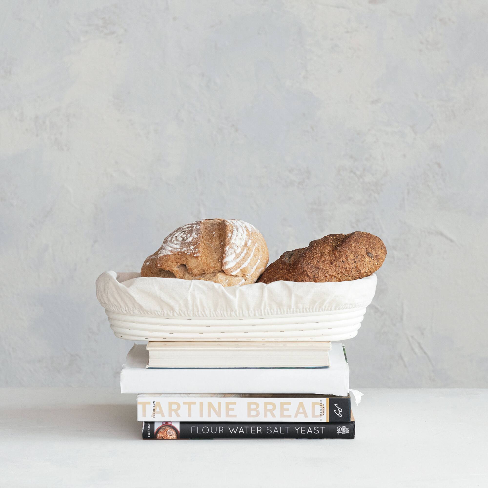 Hello Honey® 13.75" Chic White Oval Rattan Tray